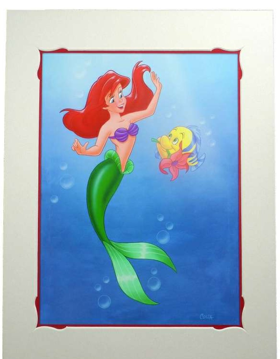 Prints And Signs * | Best Sale Disney Artist Print Costa Alavezos Ariel And Flounder