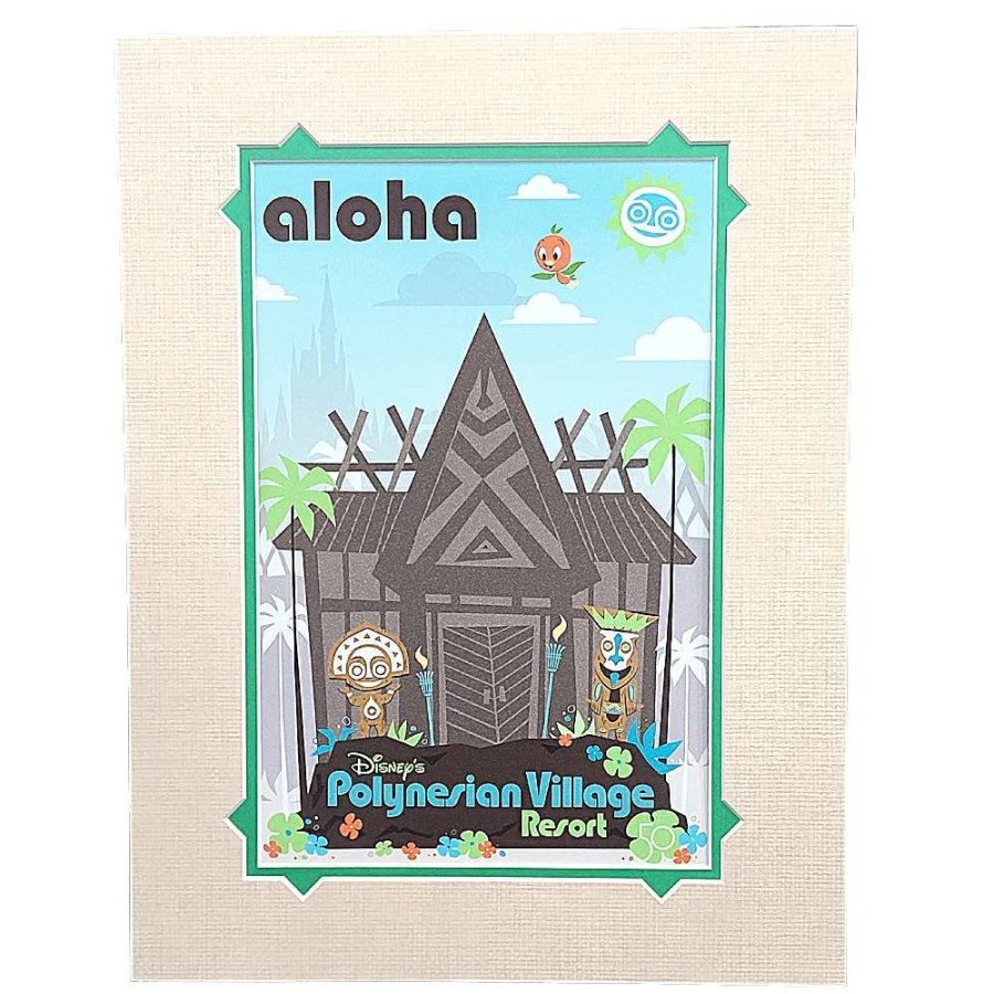 Prints And Signs * | Disney Print Disney'S Polynesian Village Resort 50Th Anniversary Online Store