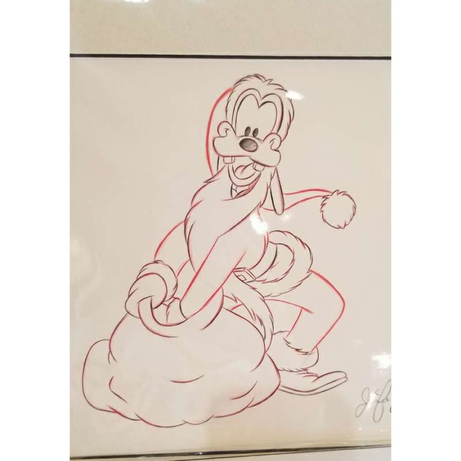 Prints And Signs * | Disney Customized Artist Sketch 1 Character Goofy Claus Original