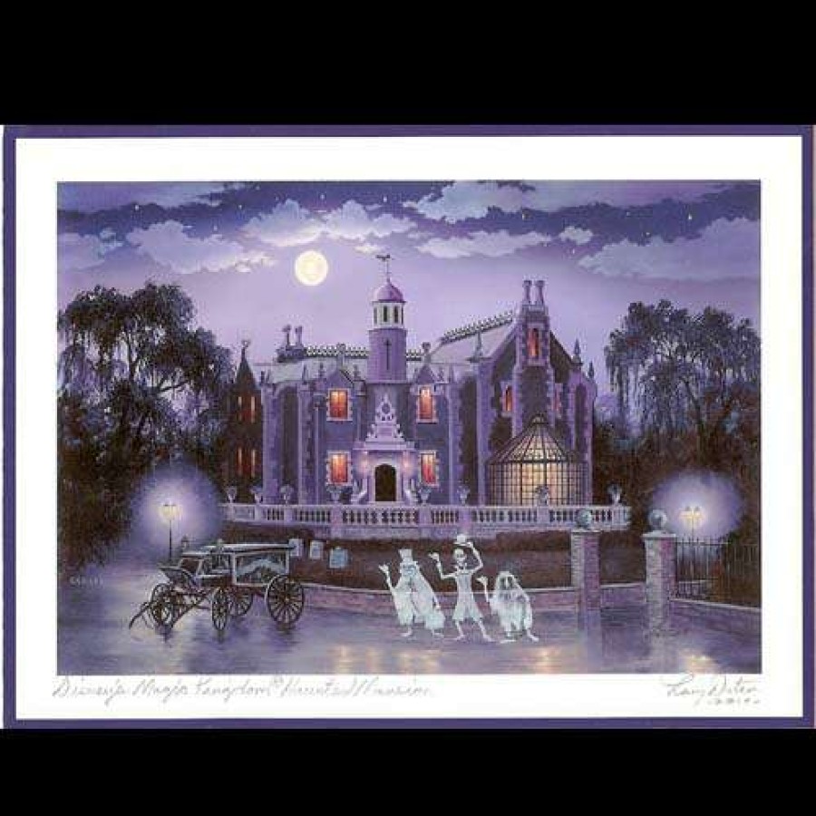 Prints And Signs * | Disney Artist Print Larry Dotson Disney'S Magic Kingdom Haunted Mansion Cheap