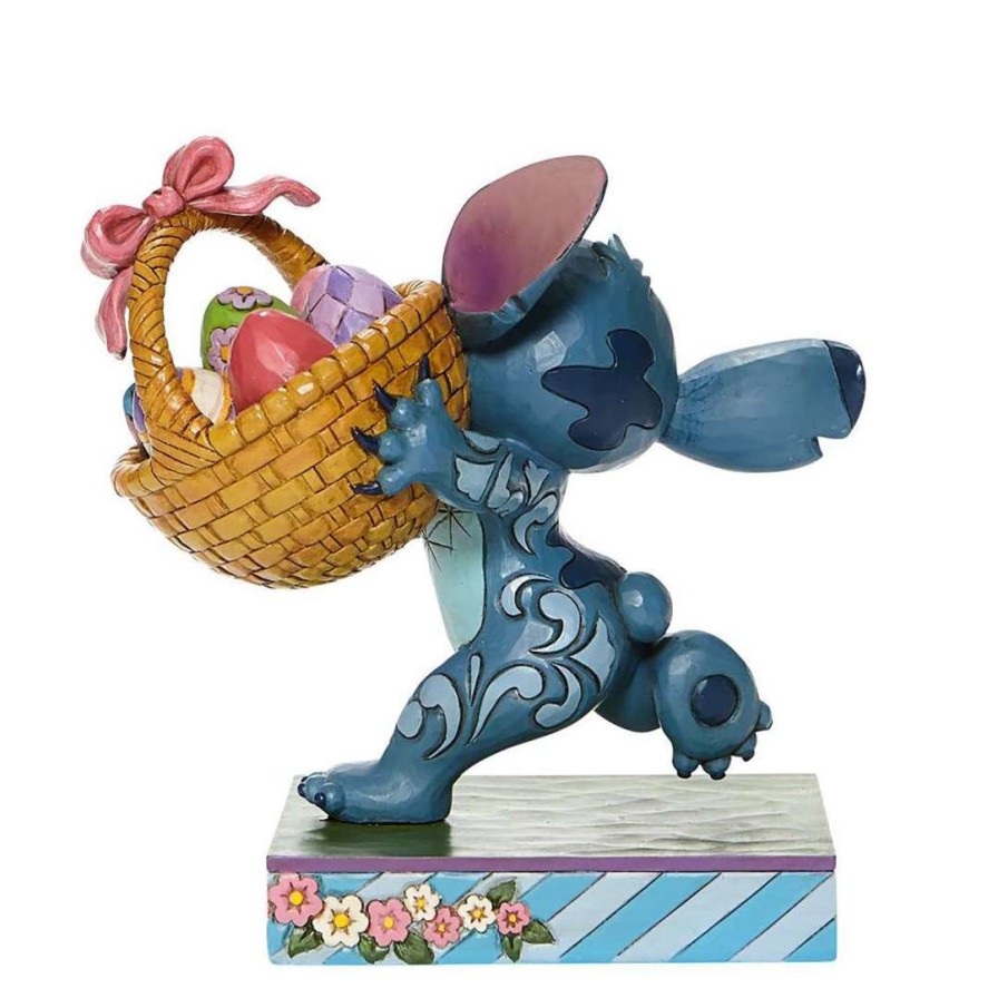 Figures & Figurines * | Disney Traditions By Jim Shore Stitch With Easter Basket Free Delivery