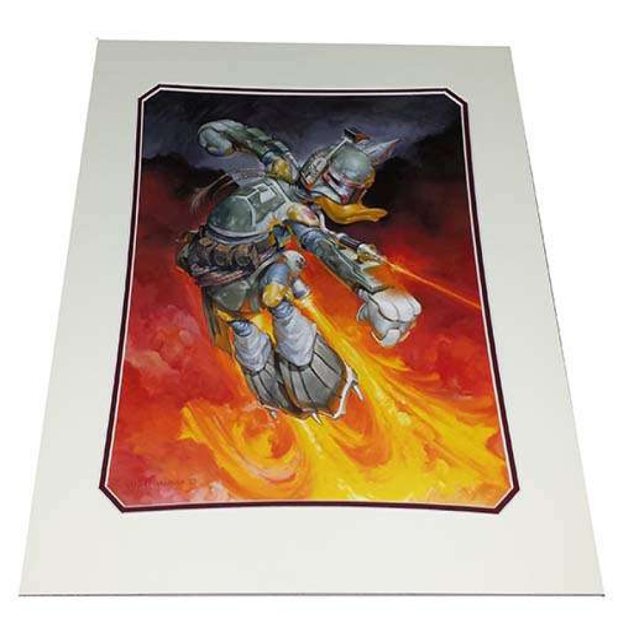 Prints And Signs * | Reliable Quality Disney Artist Print Greg Mccullough Star Wars Donald Duck As Boba Fett