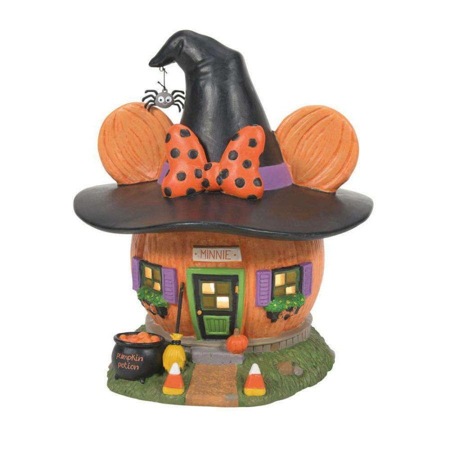 Figures & Figurines * | Disney Village Halloween Figure Minnie'S Pumpkintown House Classical