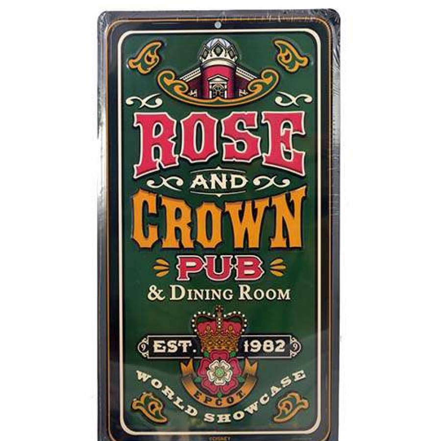 Prints And Signs * | Promotions Disney Door Sign Rose And Crown Pub & Dining Room World Showcase