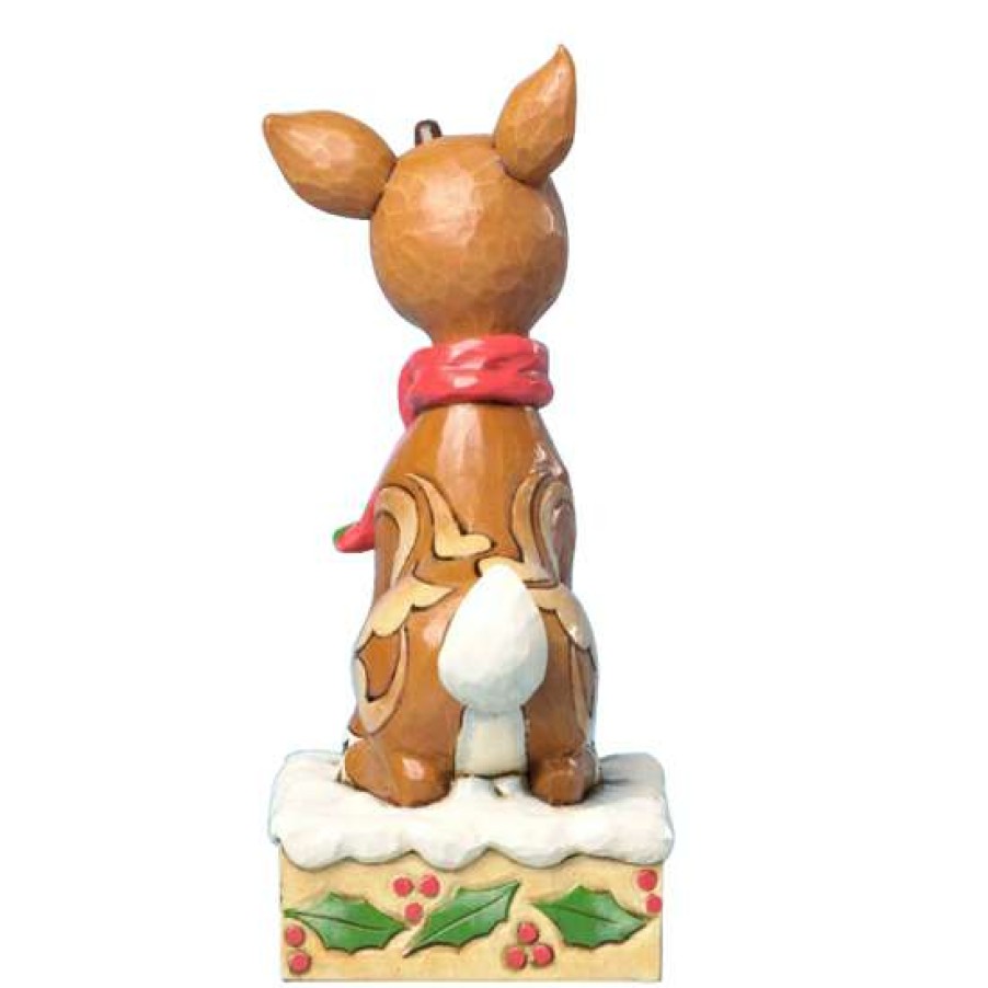 Figures & Figurines * | Disney Fashionable Rudolph By Jim Shore Figurine Rudolph With Blinking Nose