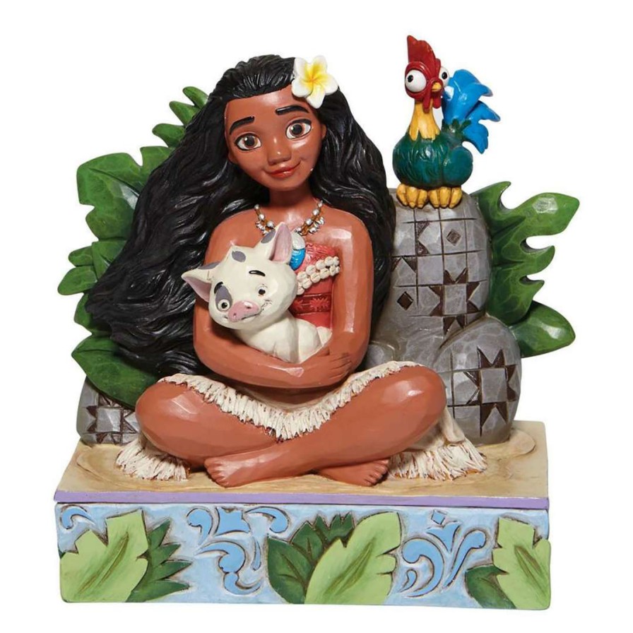 Figures & Figurines * | Disney Traditions By Jim Shore Moana With Pua And Hei Hei Classical