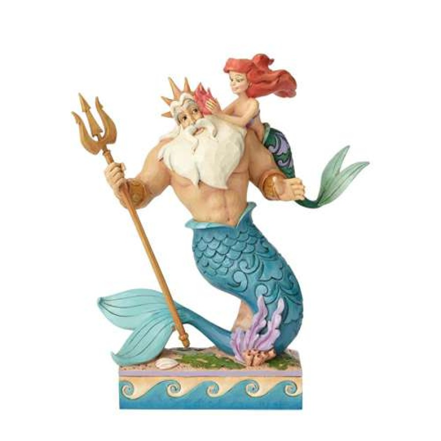 Figures & Figurines * | Best Sellers Disney Traditions By Jim Shore Ariel And King Triton