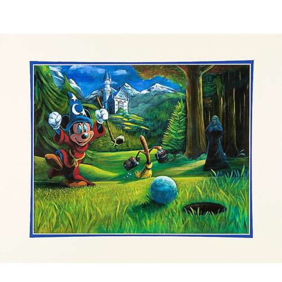 Prints And Signs * | Promotion Disney Deluxe Artist Print Golfer Sorcerer By Brian Blackmore