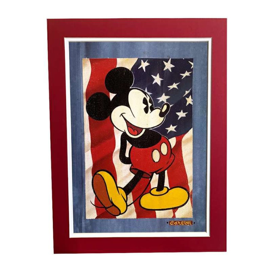 Prints And Signs * | Best Sale Disney Fine Art Lithograph On Paper Red White And Blue Jeans By Trevor Carlton