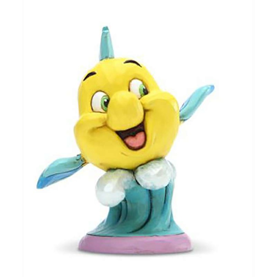 Figures & Figurines * | Disney Traditions By Jim Shore Flounder Personality Pose Online Store