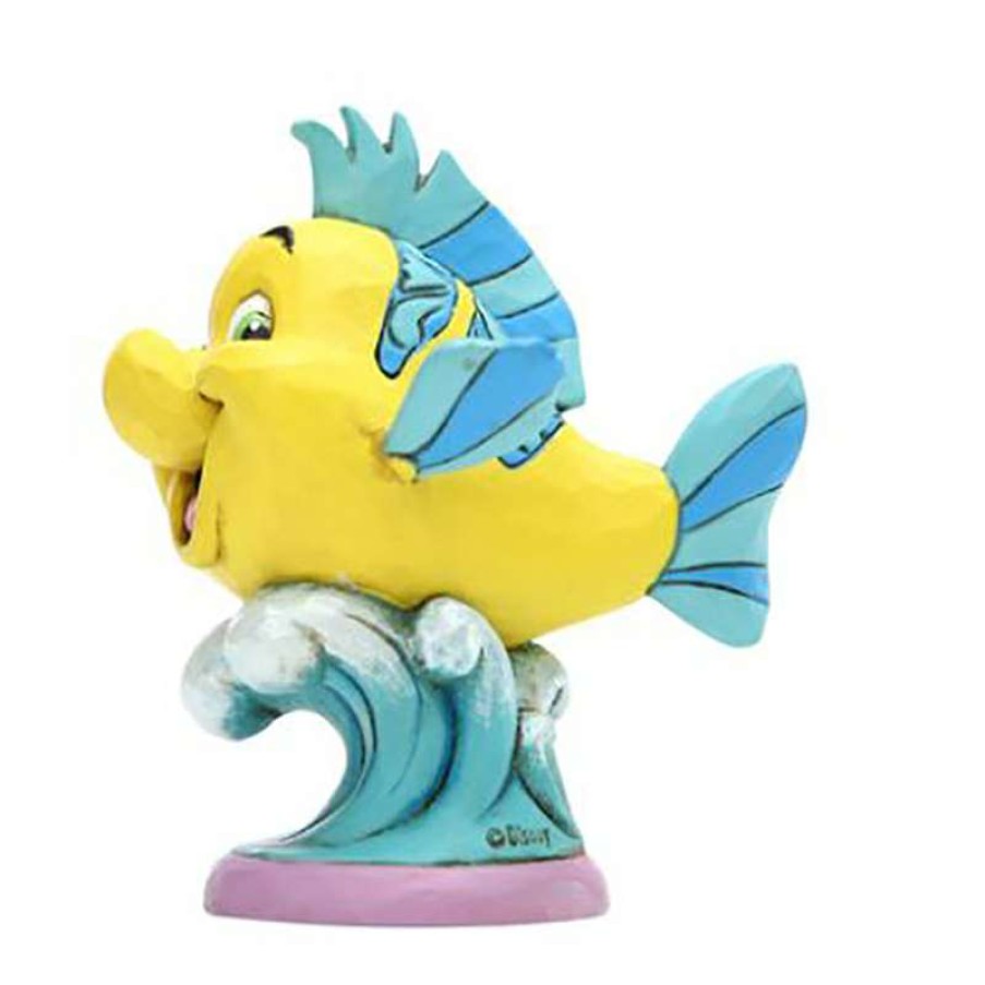 Figures & Figurines * | Disney Traditions By Jim Shore Flounder Personality Pose Online Store