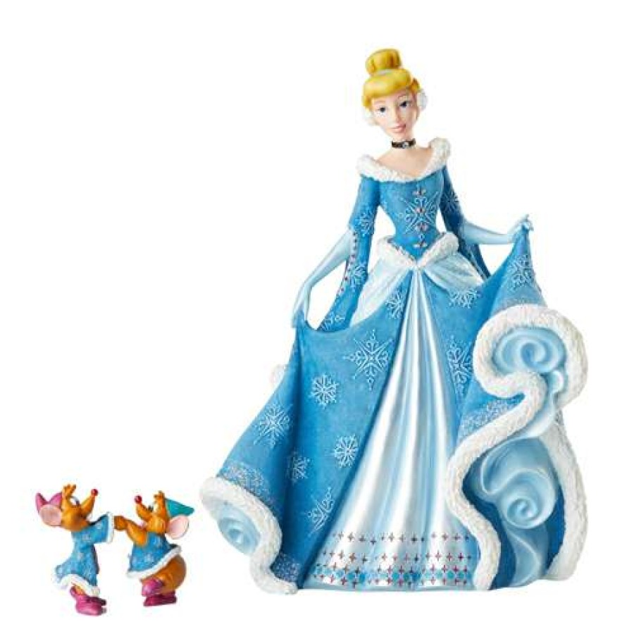 Figures & Figurines * | Disney Showcase Collection Holiday Cinderella With Gus And Jacques Special Offers