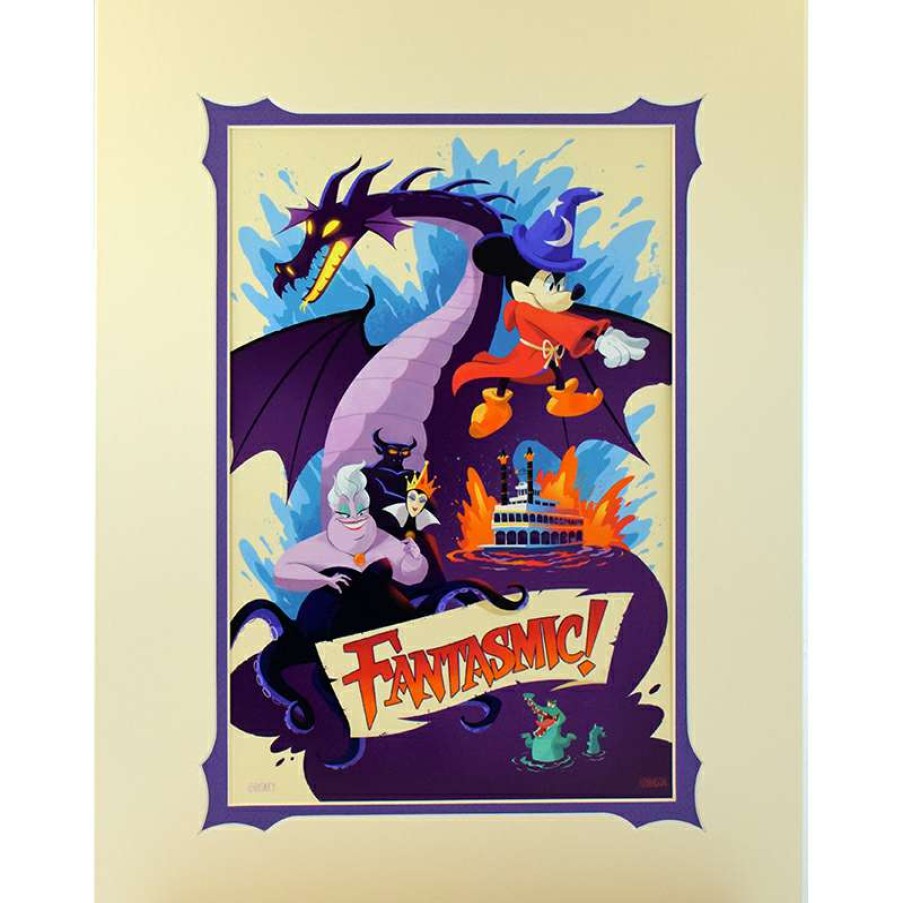 Prints And Signs * | Sale Online Disney Deluxe Print Mickey'S Fantasmic Adventure By Bill Robinson