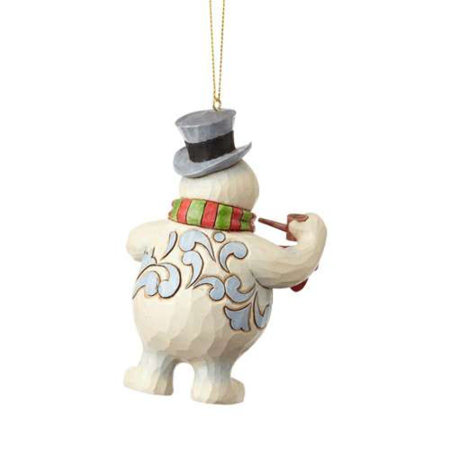 Figures & Figurines * | Disney Sale Online Frosty The Snowman By Jim Shore Frosty With Broom Ornament