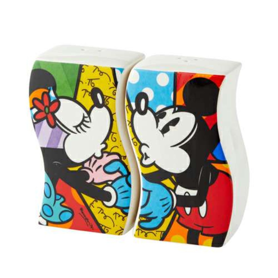 Figures & Figurines * | Disney By Britto Mickey And Minnie Salt And Pepper Shaker Set Top Sell