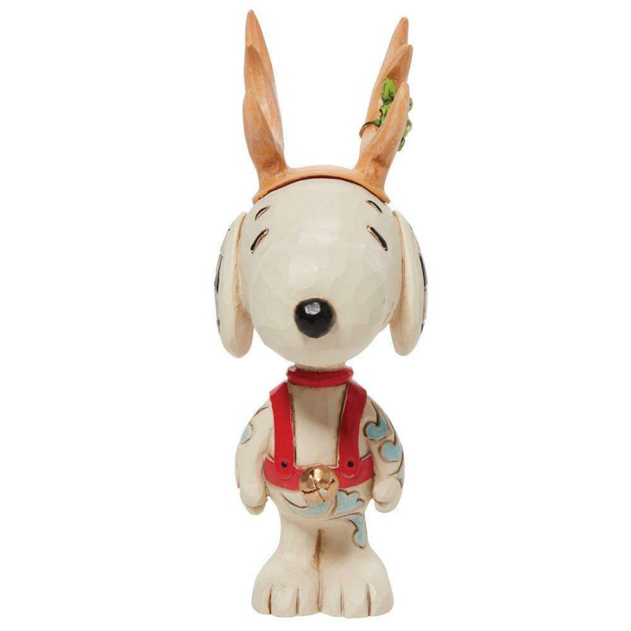 Figures & Figurines * | Disney Hot Sale Peanuts By Jim Shore Figurine Snoopy Reindeer