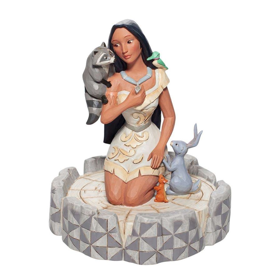 Figures & Figurines * | Disney Jim Shore Traditions White Woodland Pocahontas Crazy Deals