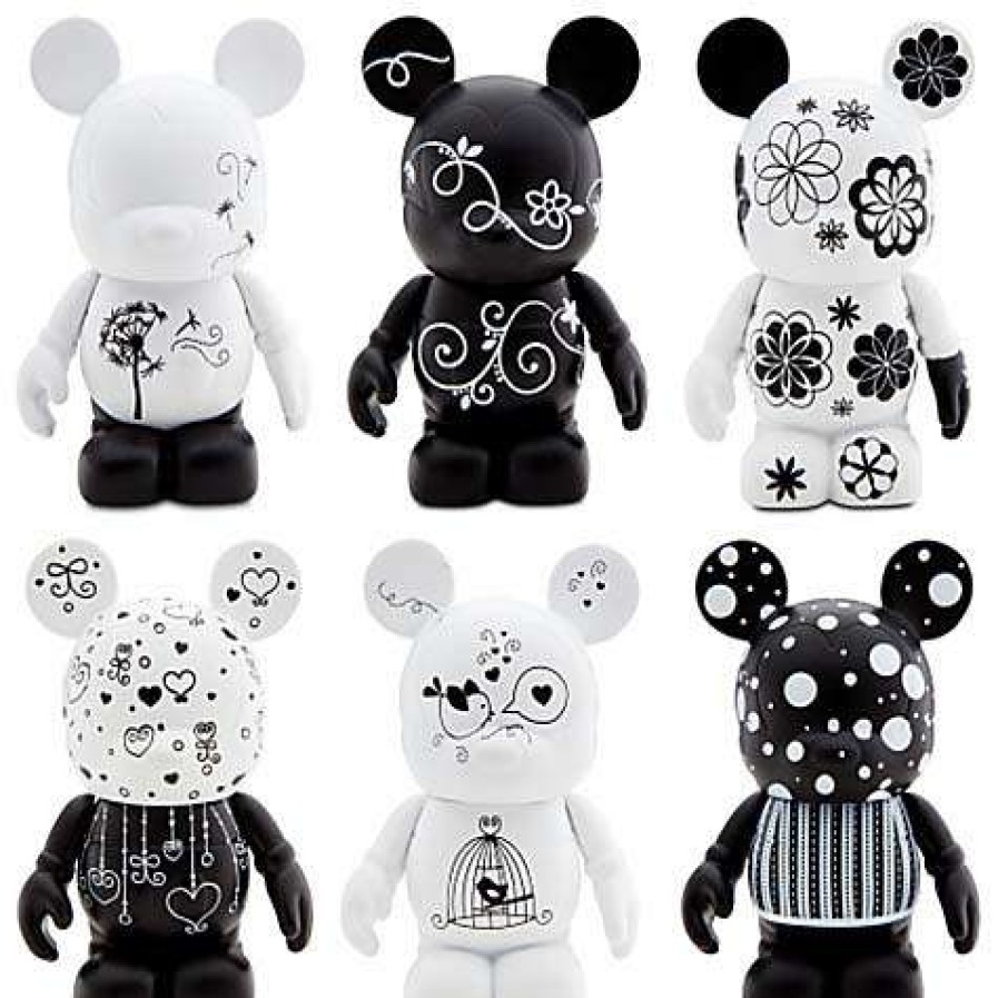 Figures & Figurines * | Best Sellers Disney Vinylmation Figure Set Black & White 6-Pc. 3" Figure Set