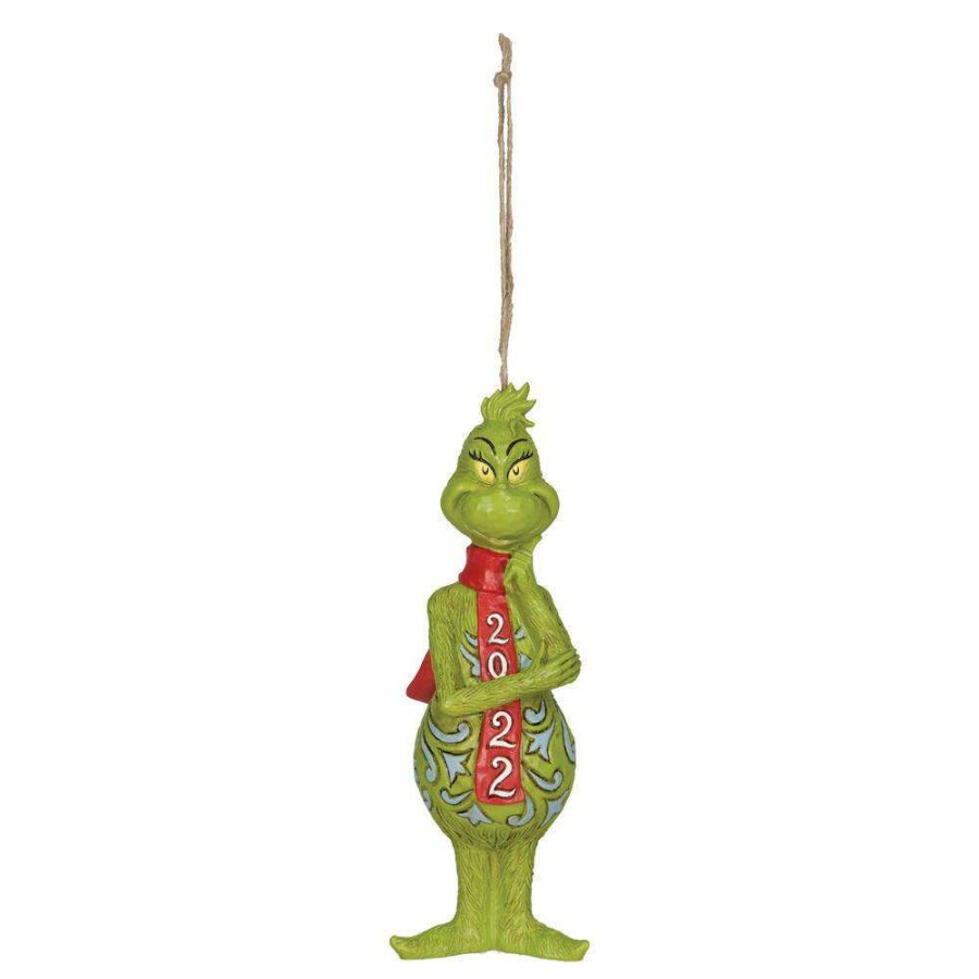 Figures & Figurines * | Disney Shop Grinch By Jim Shore Ornament Grinch 2022