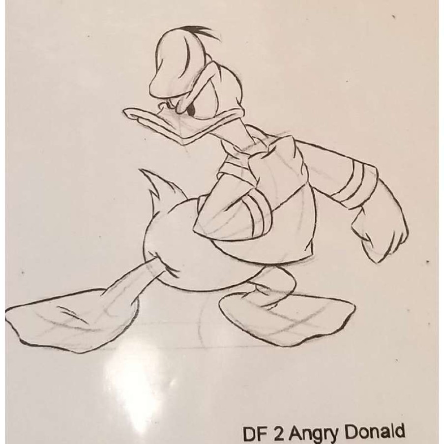 Prints And Signs * | Disney Customized Artist Sketch 1 Character Donald Duck Angry Discount