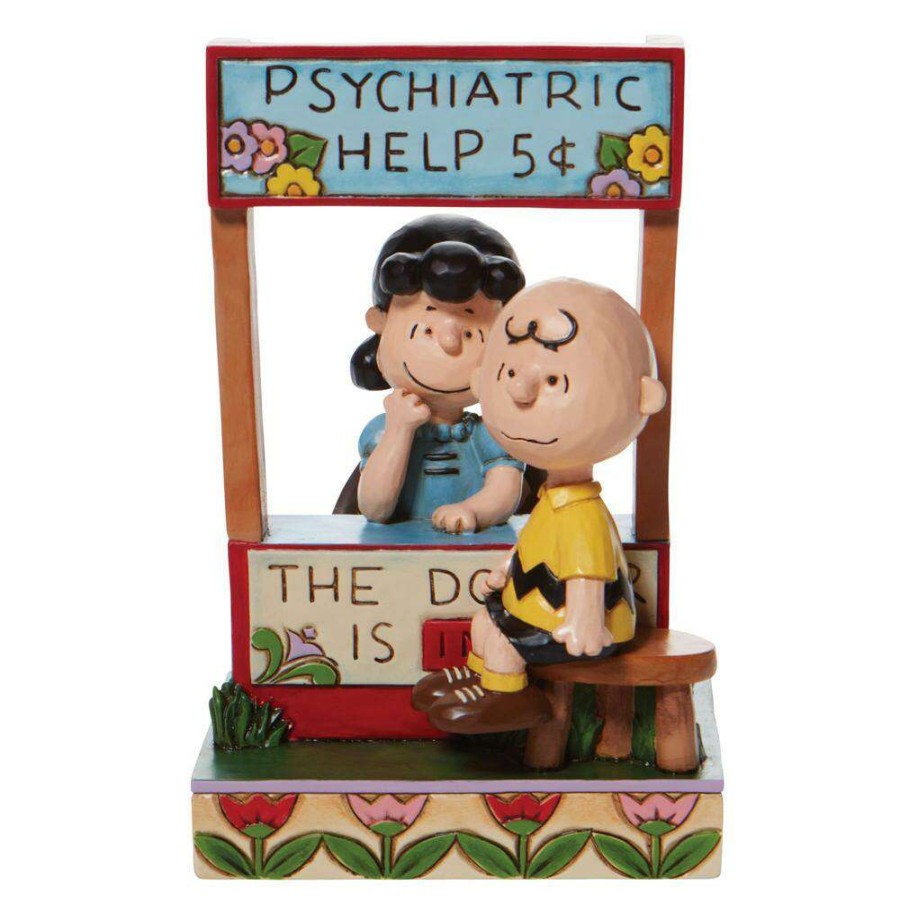 Figures & Figurines * | Disney Cut Price Peanuts By Jim Shore Lucy Psychiatric Booth Chaser