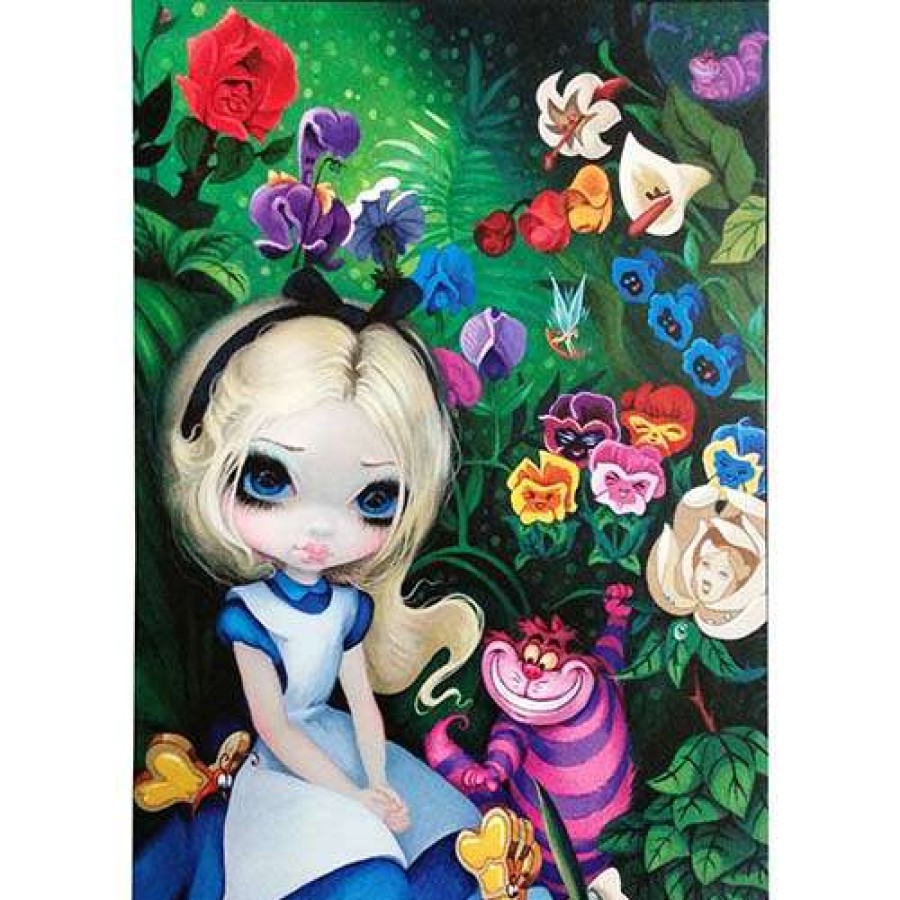 Prints And Signs * | Online Sales Disney Postcard Alice In The Garden By Jasmine Becket-Griffith