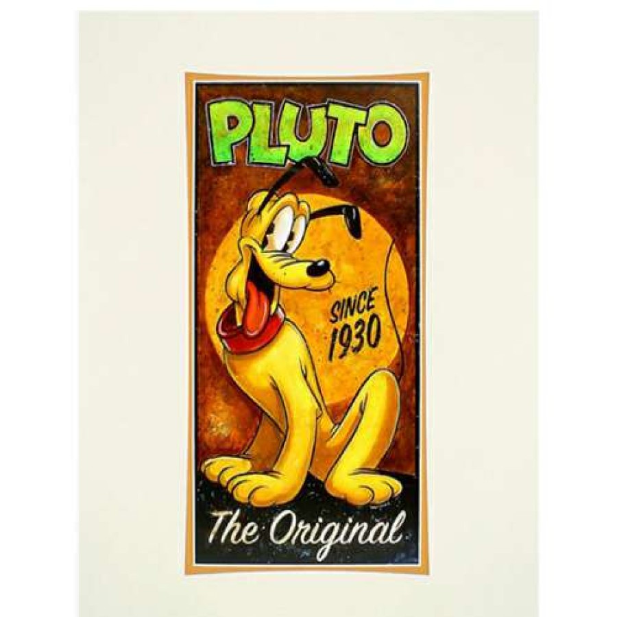 Prints And Signs * | Excellent Quality Disney Deluxe Artist Print Original Pluto Since 1930 By Darren Wilson