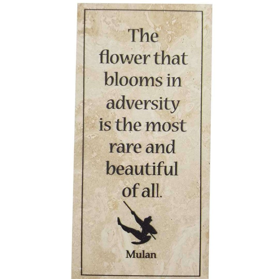 Figures & Figurines * | Cut Price Disney Art Mulan Quote Tile With Display Stand