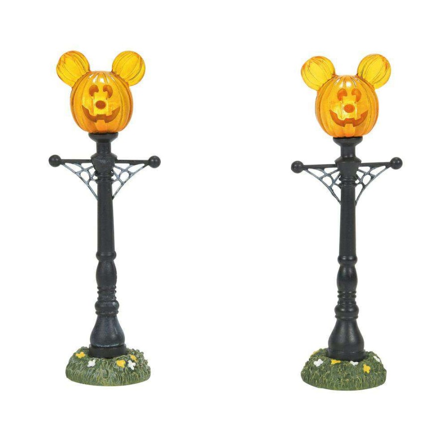 Figures & Figurines * | Disney Village Figure Mickey'S Pumpkintown St. Lights Discount Online