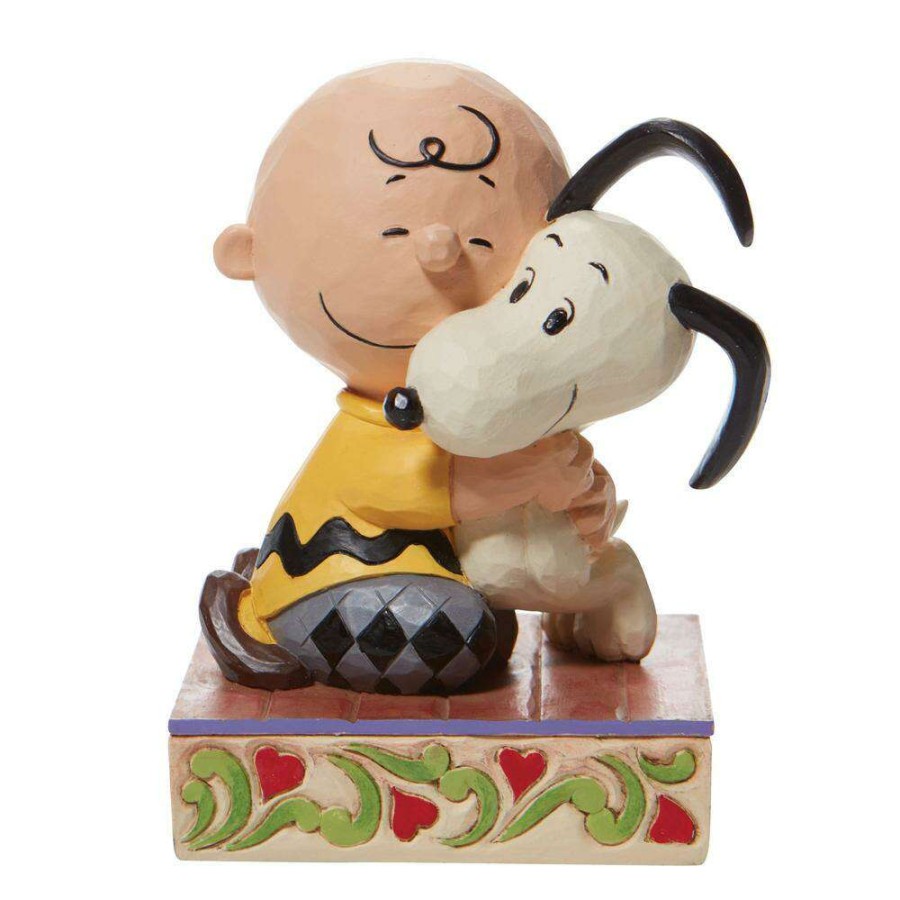 Figures & Figurines * | Disney Best Sellers Peanuts By Jim Shore Charlie Brown Snoopy Hugging