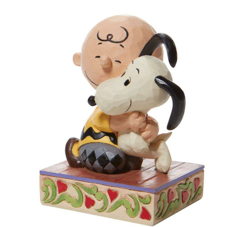 Figures & Figurines * | Disney Best Sellers Peanuts By Jim Shore Charlie Brown Snoopy Hugging