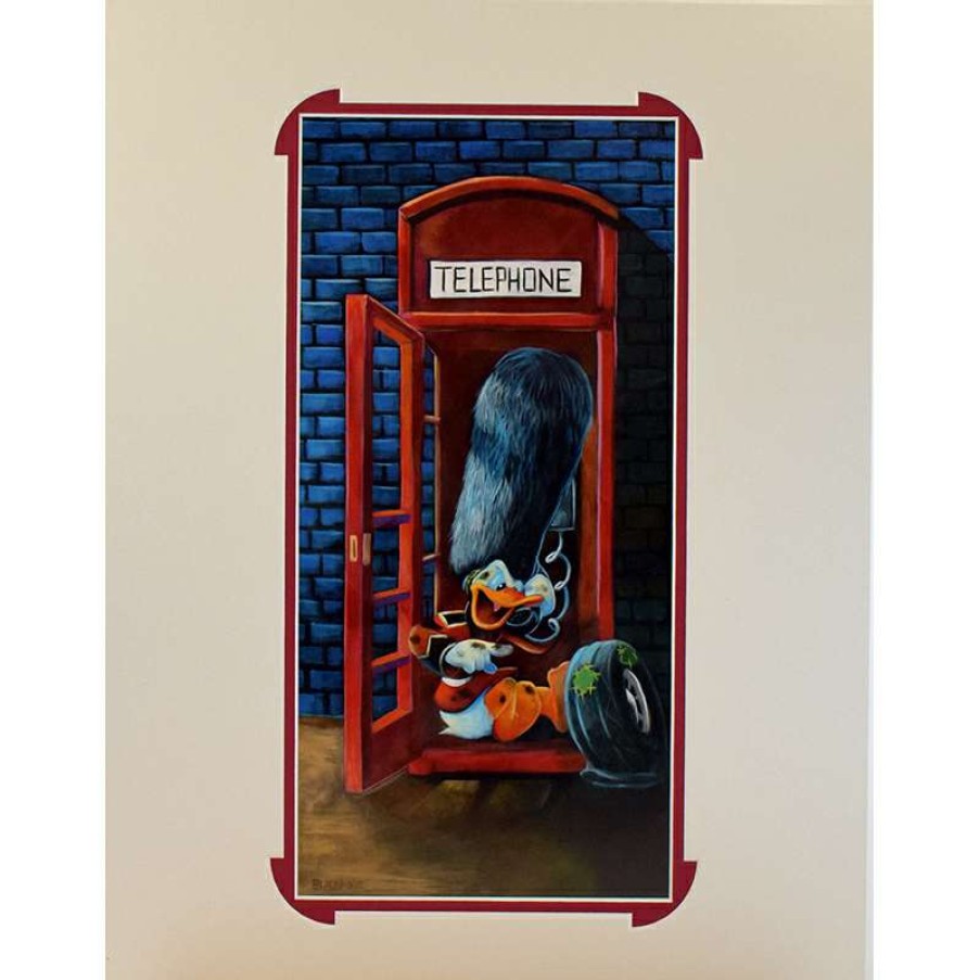 Prints And Signs * | Best Sale Disney Artist Print Brian Blackmore Royal Guard Donald In Phone Booth