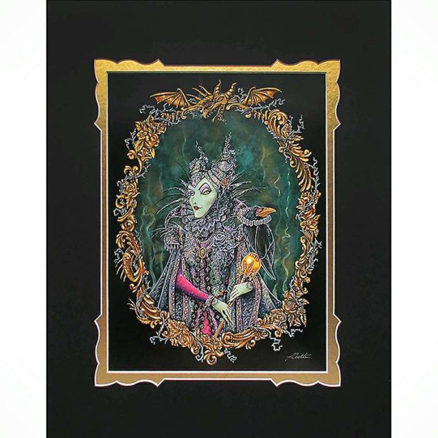 Prints And Signs * | Best Sellers Disney Artist Print John Coulter Wonderground Gallery Couture De Force Maleficent