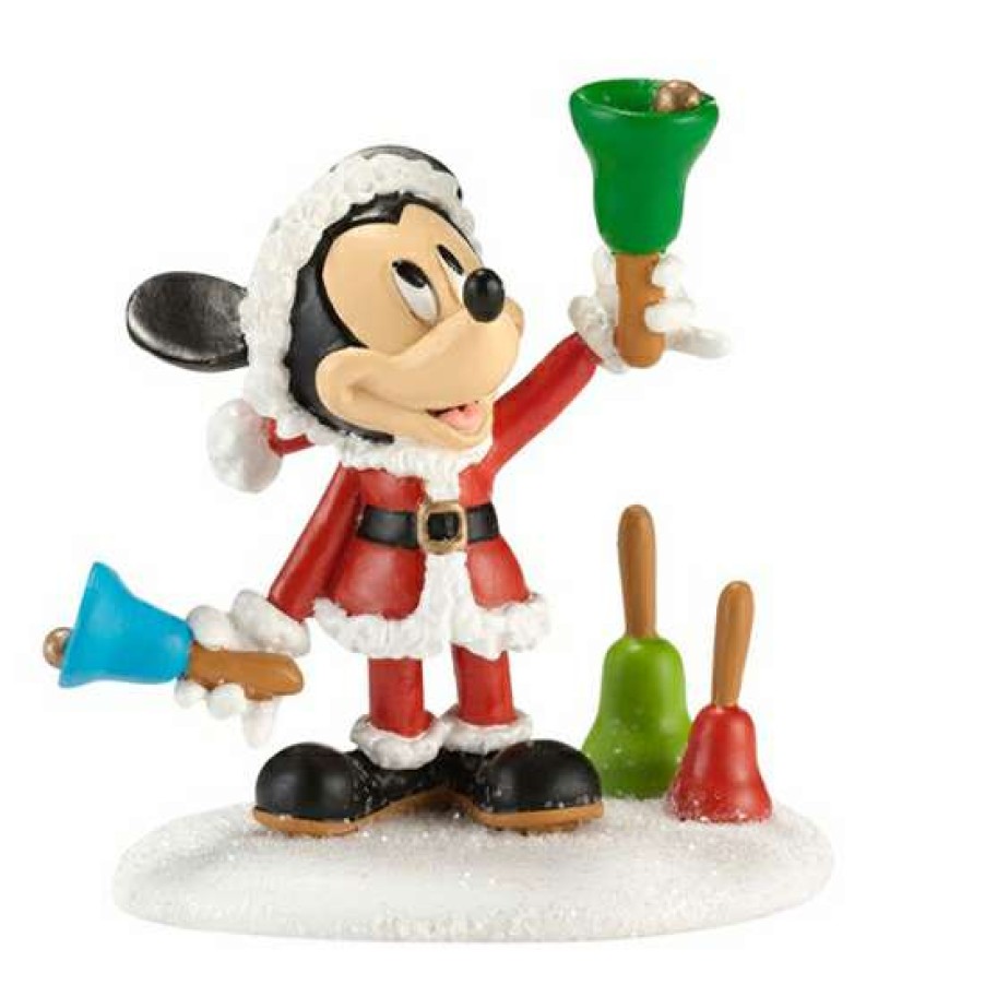 Figures & Figurines * | Disney Village Figure Mickey Ringing In The Holidays Sale