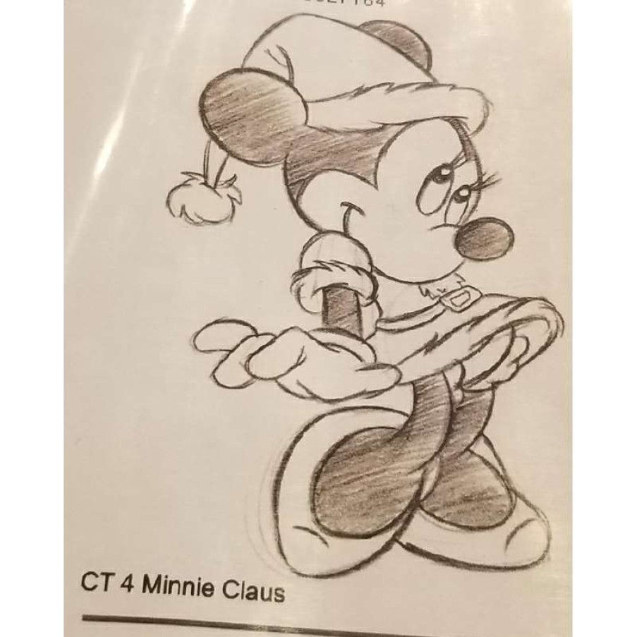 Prints And Signs * | Disney Customized Artist Sketch 1 Character Minnie Claus Special Style