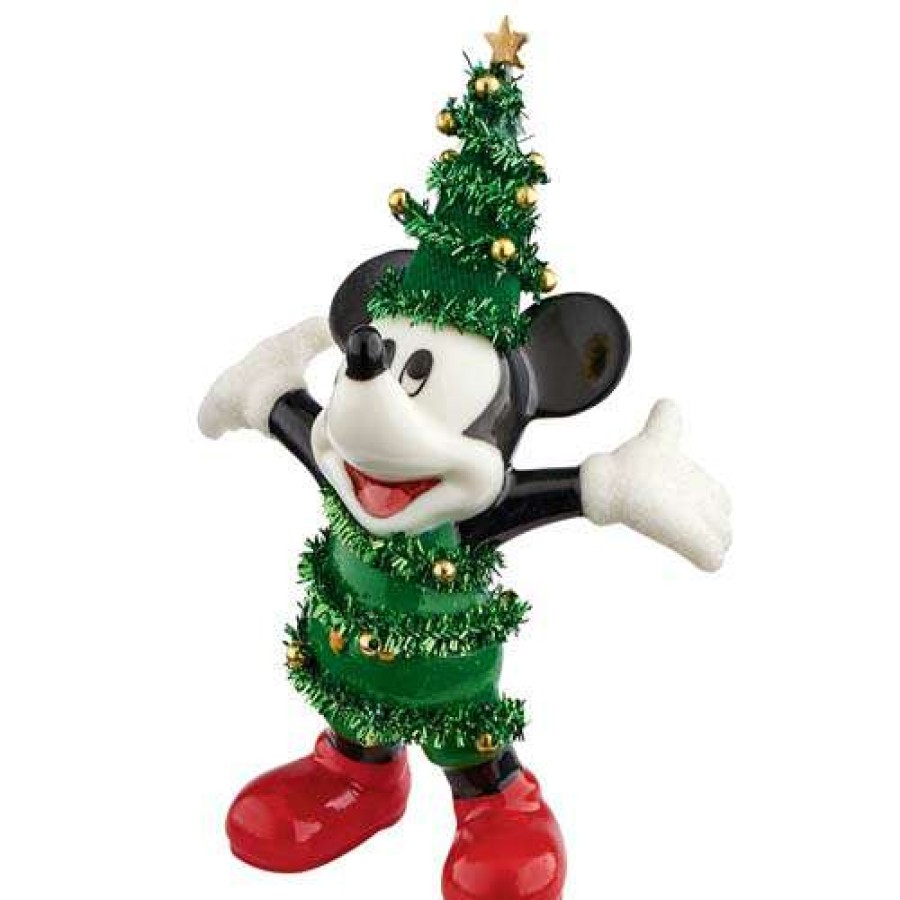 Figures & Figurines * | Disney Department 56 Mickey By Design Spruce Up For Christmas Exquisite Gifts