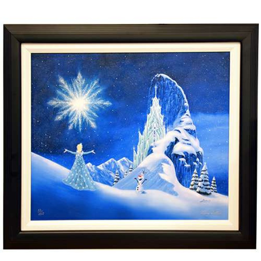 Prints And Signs * | Disney Artist Print Larry Dotson The Magic Of Elsa Frozen Including Olaf Large Choice