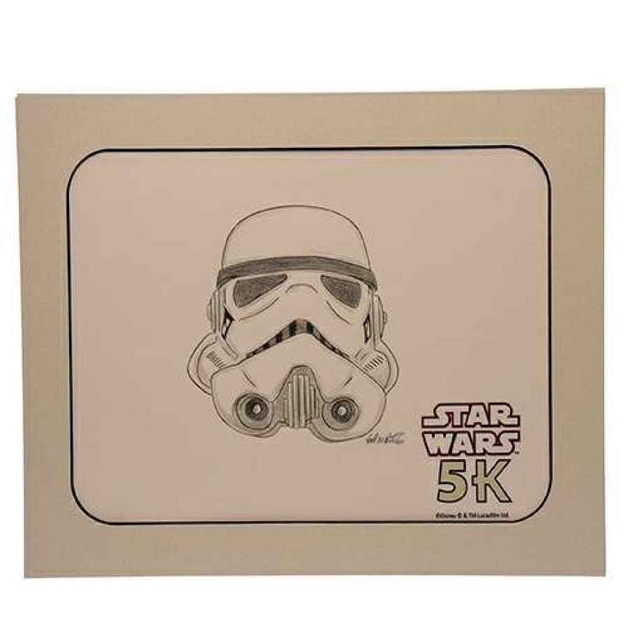 Prints And Signs * | Disney Customized Artist Sketch Star Wars 5K Marathon Storm Trooper Helmet (Specific) Sale