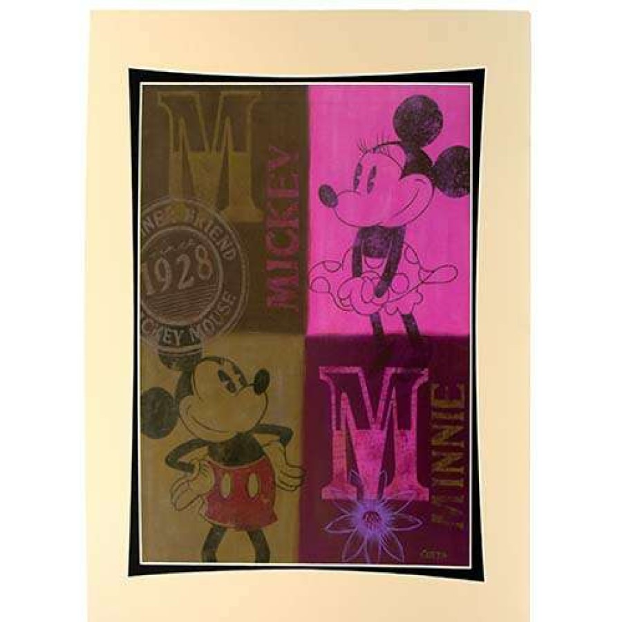 Prints And Signs * | Excellent Quality Disney Artist Print Costa Alavezos Mickey And Minnie 1928