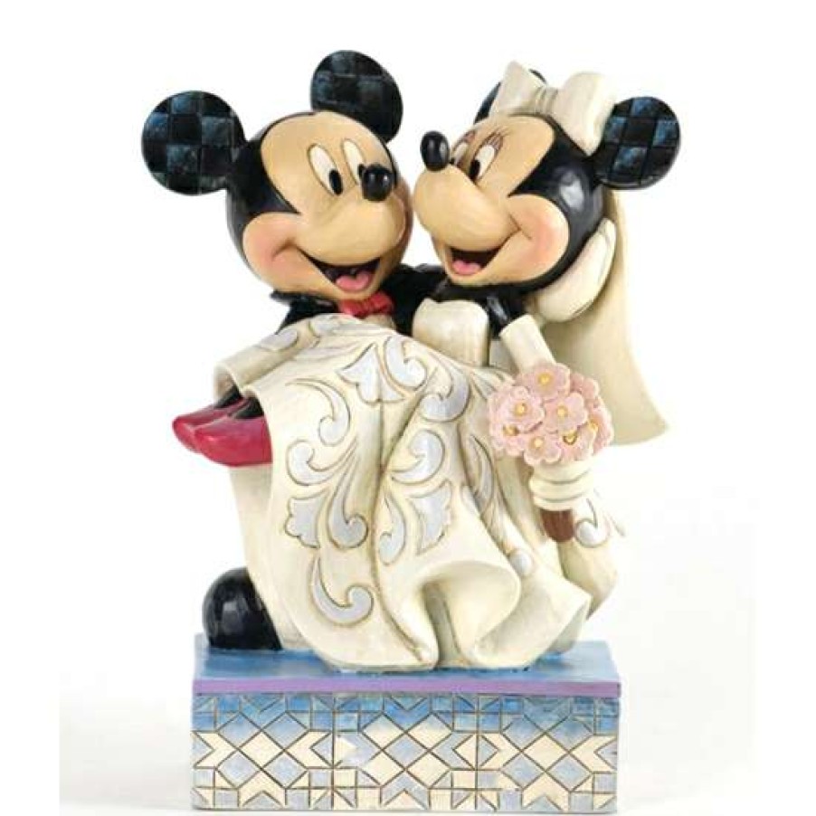 Figures & Figurines * | Disney Traditions By Jim Shore Figurine Mickey & Minnie Wedding Sale