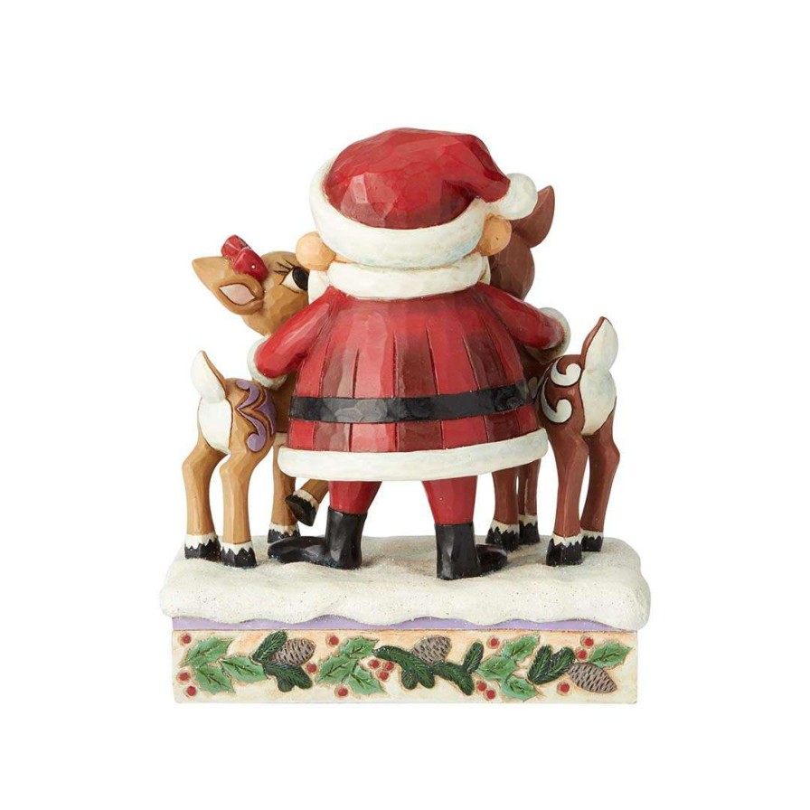 Figures & Figurines * | Rudolph Jim Shore Figure Santa Hugging Rudolph Disney Sale