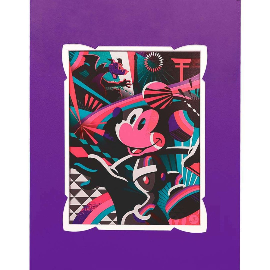 Prints And Signs * | Excellent Quality Disney Artist Print Jeff Granito Totally Mickey Purple Matting