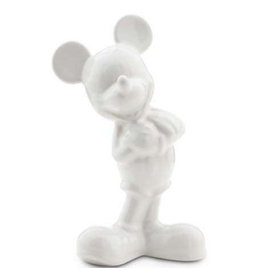 Figures & Figurines * | Disney Cake Topper Mickey Mouse Ceramic Figure White Special Offers