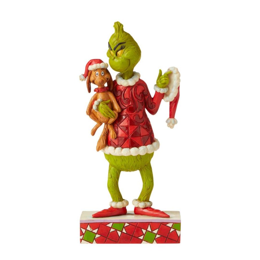 Figures & Figurines * | Universal Grinch By Jim Shore Grinch Holding Max Disney Classical