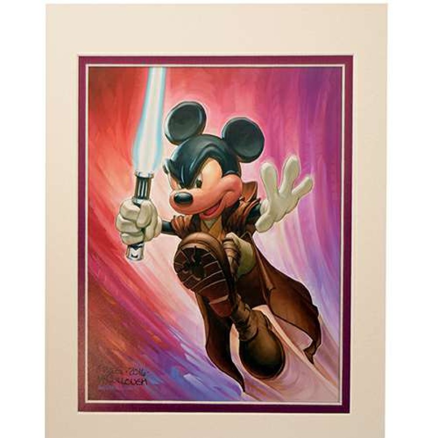 Prints And Signs * | Store Disney Artist Print Greg Mccullough Mickey Wan Kenobi Star Wars