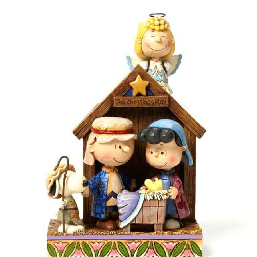 Figures & Figurines * | Disney Excellent Quality Peanuts By Jim Shore Figurine Peanuts Christmas Pageant