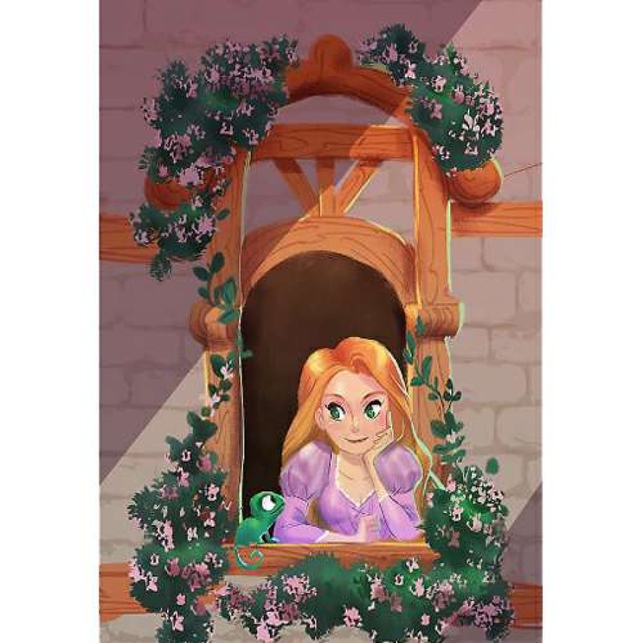 Prints And Signs * | High Quality Disney Postcard Rapunzel "Happy Here" By Victoria Ying