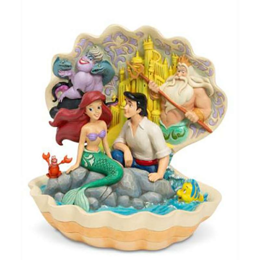 Figures & Figurines * | Disney Traditions By Jim Shore Little Mermaid Shell Scene Hot Selling