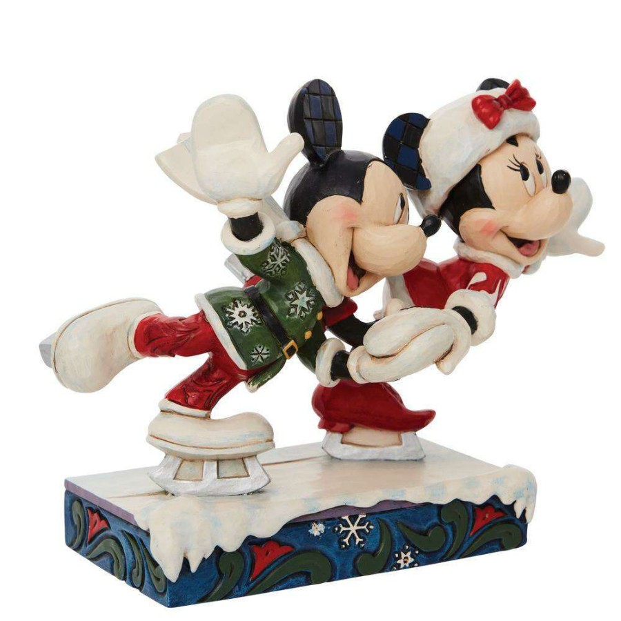 Figures & Figurines * | Original Disney Traditions Figurine Minnie & Mickey Skating