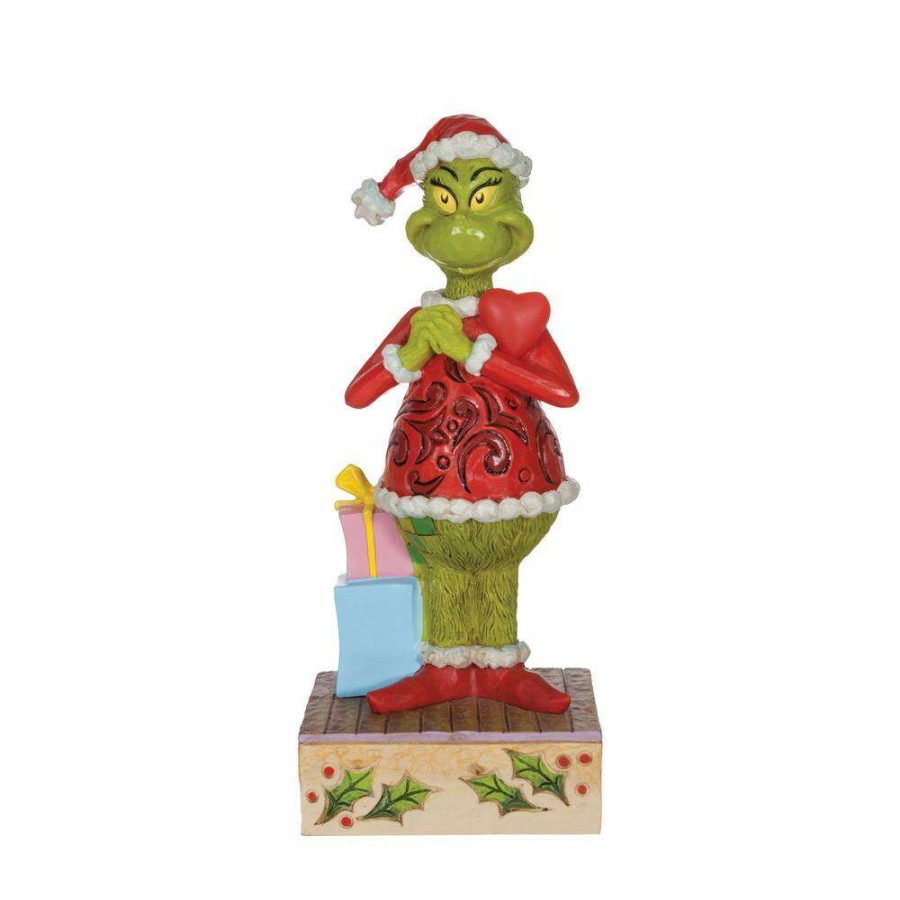 Figures & Figurines * | Disney Top Sellers Grinch By Jim Shore Figurine Grinch Holding Heart